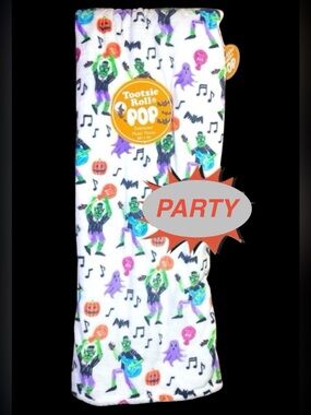 Tootsie Roll POP 60x70 Plush Halloween Throw Frankenstein Music Dance Candy NWT